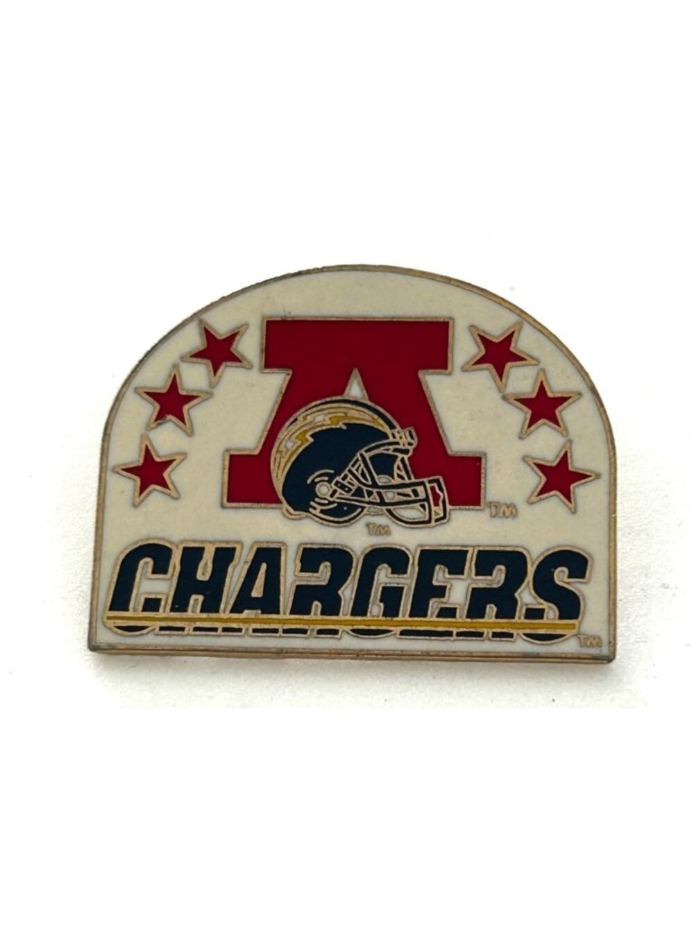 NFL 1992 Chargers AFC Team Logo Pin By Peter David Inc.